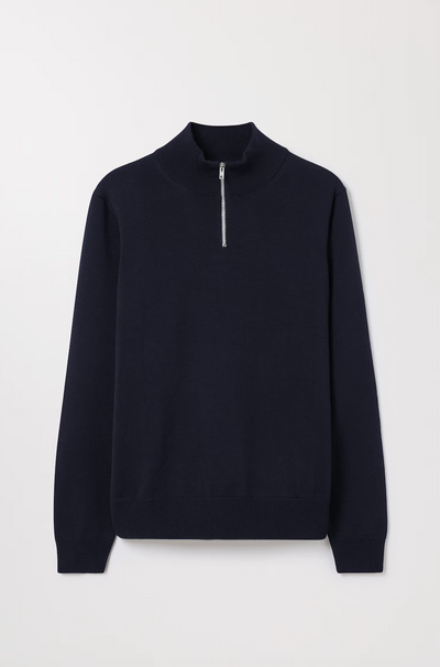 Wool Knit Quarter Zip