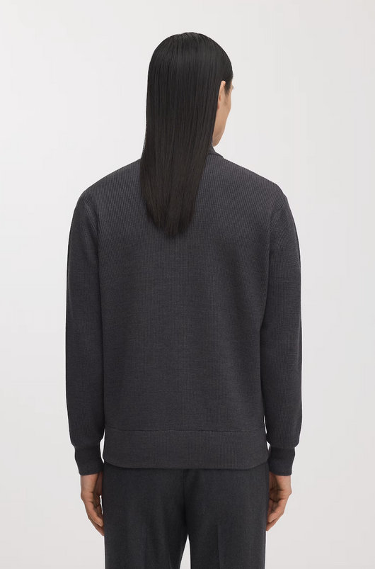 Wool Knit Zip Sweater