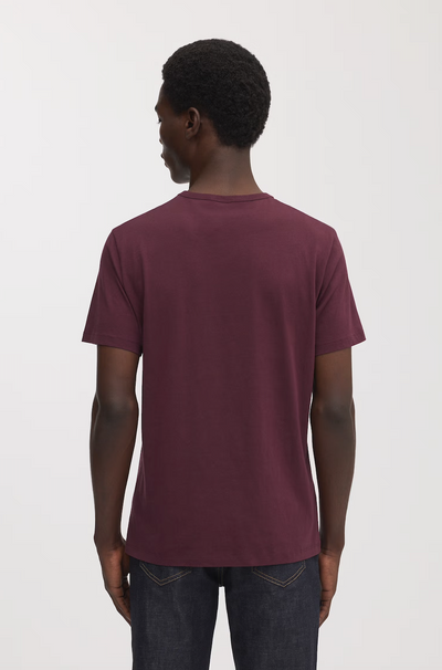 Cotton T-Shirt in Burgundy