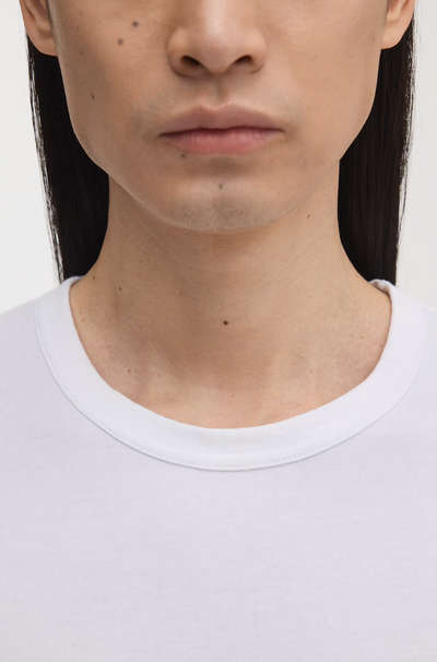 Long Sleeve Cotton T-Shirt in White