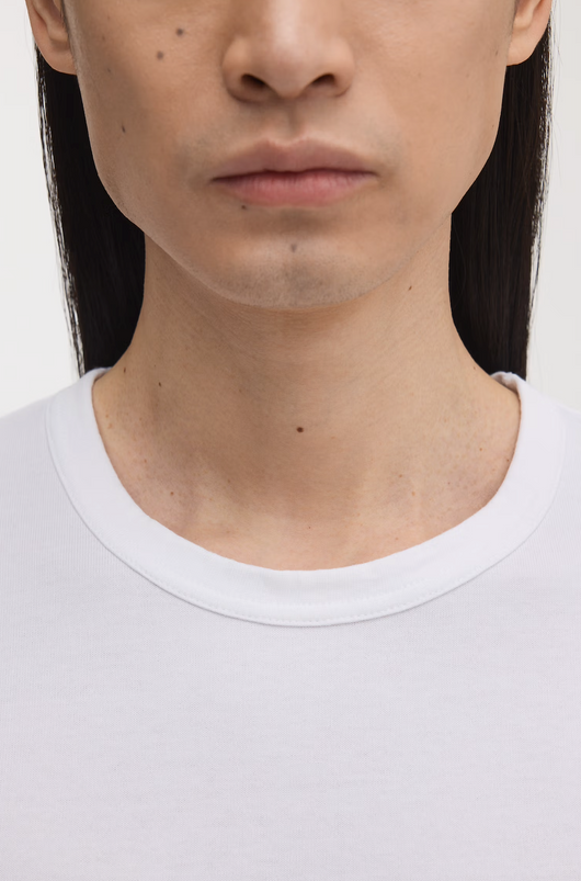 Long Sleeve Cotton T-Shirt in White